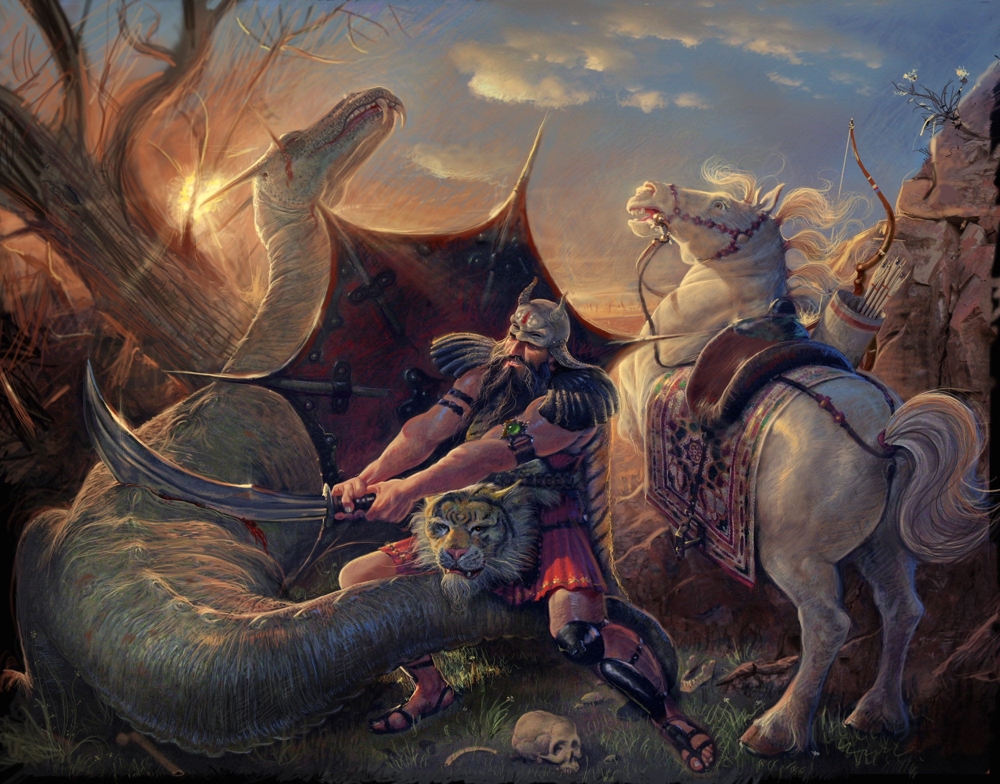 Thumbnail for the home tutoring course about Mythology: The Shahnameh for Key Stage 2 students.